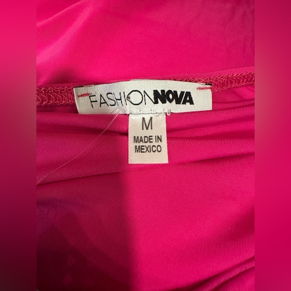 NWT  FASHION NOVA First And Last Midi Dress - Neon Fuchsia - Picture 8 of 9